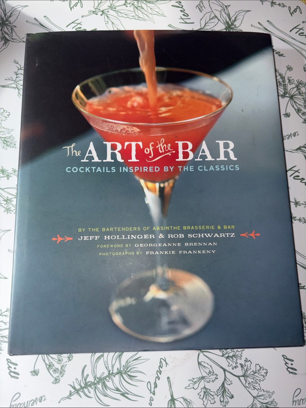 The Art of the Bar Cookbook - Cocktail Recipe Book with Orange & Teal Cover